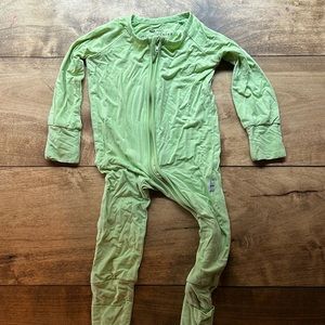 Little Sleepies Light lime green footie jammie’s 3-6 months